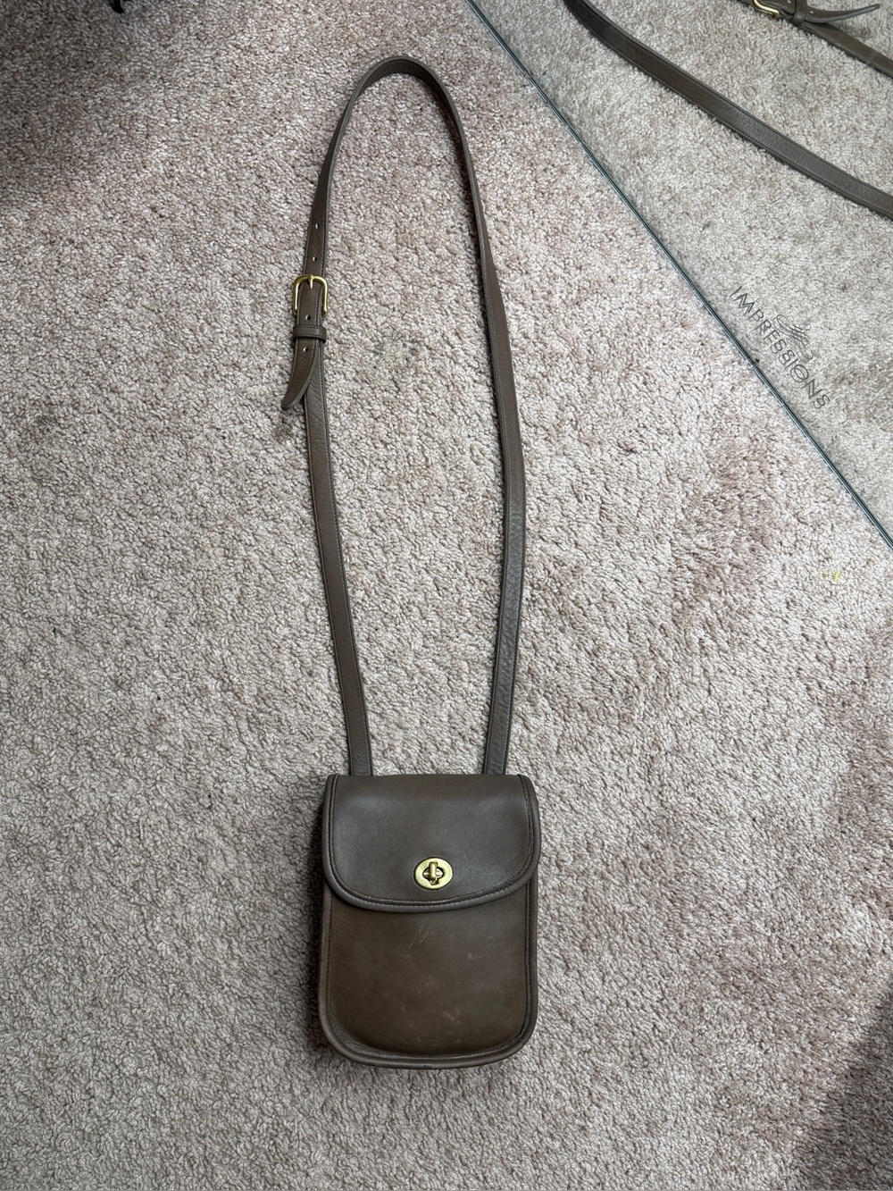 vintage Coach Small Sidepack Style #9978 Classic Brown Leather Crossbody Bag